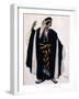 Costume Design for a Jewish Elder for the Drama 'Judith', 1922 (Pencil, W/C and Gouache on Paper)-Leon Bakst-Framed Giclee Print