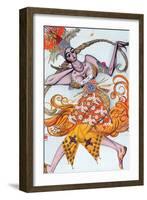 Costume Design for a Pas De Deux Danced at the Opening Gala of the Diaghilev Ballet in 1909-Leon Bakst-Framed Giclee Print