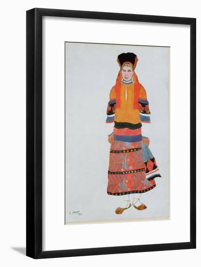 Costume Design for a Peasant Girl, 1922-Leon Bakst-Framed Giclee Print