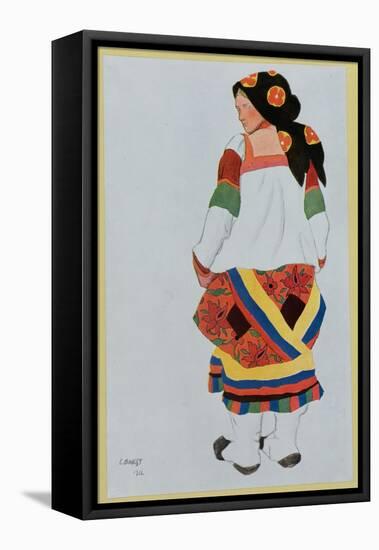 Costume Design for a Peasant Girl, 1922-Leon Bakst-Framed Stretched Canvas