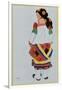 Costume Design for a Peasant Girl, 1922-Leon Bakst-Framed Giclee Print