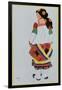 Costume Design for a Peasant Girl, 1922-Leon Bakst-Framed Giclee Print