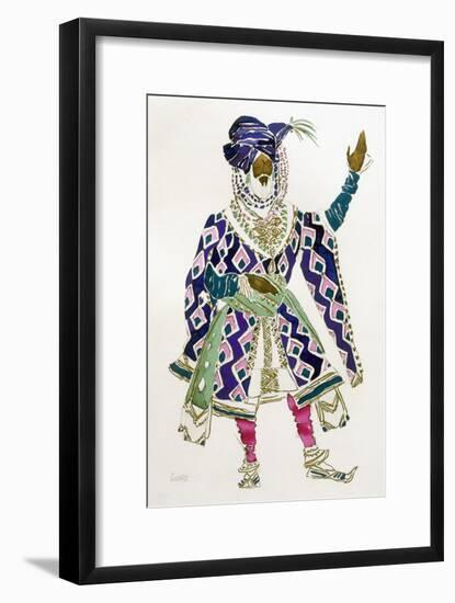 Costume Design for a Sultan (W/C on Paper)-Leon Bakst-Framed Giclee Print