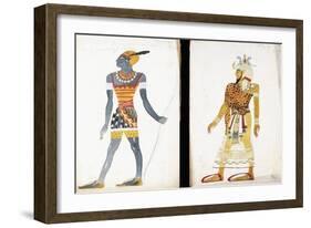 Costume Design for 'Ammoun', Depicting a Nubian Male Dancer-Leon Bakst-Framed Giclee Print