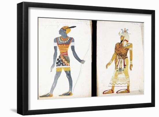 Costume Design for 'Ammoun', Depicting a Nubian Male Dancer-Leon Bakst-Framed Giclee Print