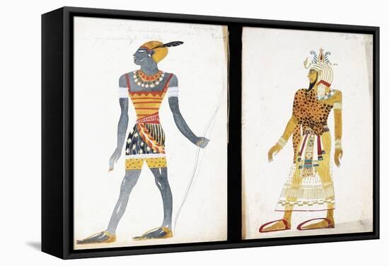 Costume Design for 'Ammoun', Depicting a Nubian Male Dancer-Leon Bakst-Framed Stretched Canvas