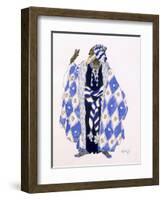 Costume Design for an Old Man for 'The Martyrdom of St. Sebastian' by Gabriele D'Annunzio-Leon Bakst-Framed Premium Giclee Print