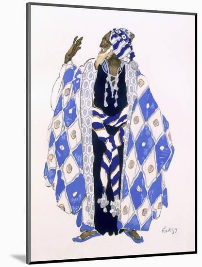 Costume Design for an Old Man for 'The Martyrdom of St. Sebastian' by Gabriele D'Annunzio-Leon Bakst-Mounted Premium Giclee Print