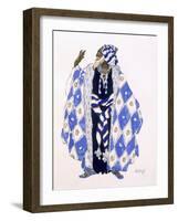 Costume Design for an Old Man for 'The Martyrdom of St. Sebastian' by Gabriele D'Annunzio-Leon Bakst-Framed Giclee Print