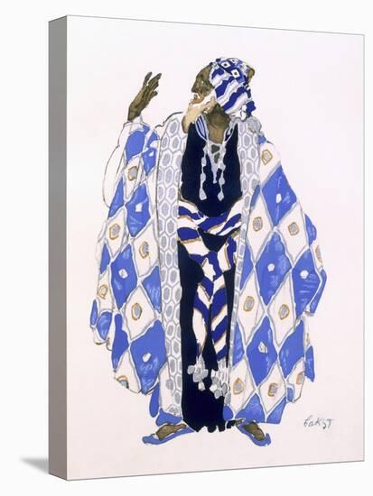 Costume Design for an Old Man for 'The Martyrdom of St. Sebastian' by Gabriele D'Annunzio-Leon Bakst-Stretched Canvas