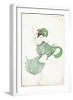 Costume Design for 'Bacchanale', Soloist Ballerina-Leon Bakst-Framed Giclee Print