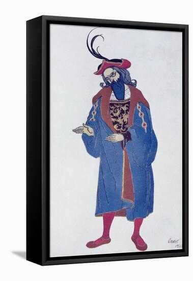 Costume Design for Blue-Beard, from Sleeping Beauty, 1921-Leon Bakst-Framed Stretched Canvas