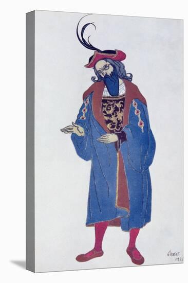 Costume Design for Blue-Beard, from Sleeping Beauty, 1921-Leon Bakst-Stretched Canvas