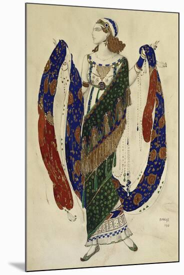 Costume Design for Cleopatra - a Dancer-Leon Bakst-Mounted Premium Giclee Print