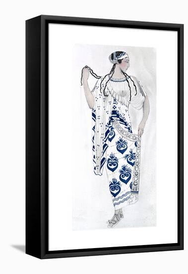 Costume Design for Ida Rubinstein as Helen in the Ballet Helen of Sparta, 1912-Leon Bakst-Framed Stretched Canvas