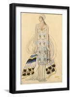 Costume Design for Ida Rubinstein in the Drama Phaedra (Phèdr) by Jean Racine-Léon Bakst-Framed Giclee Print