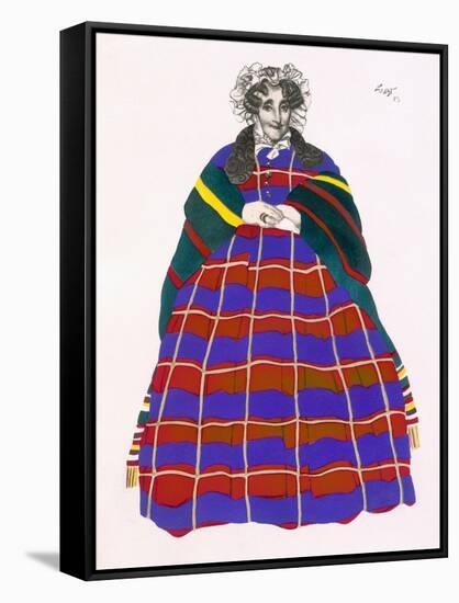 Costume Design for Madame Loenfowitch in Moscow in Olden Times, for the Spectacle of Russian Art-Leon Bakst-Framed Stretched Canvas