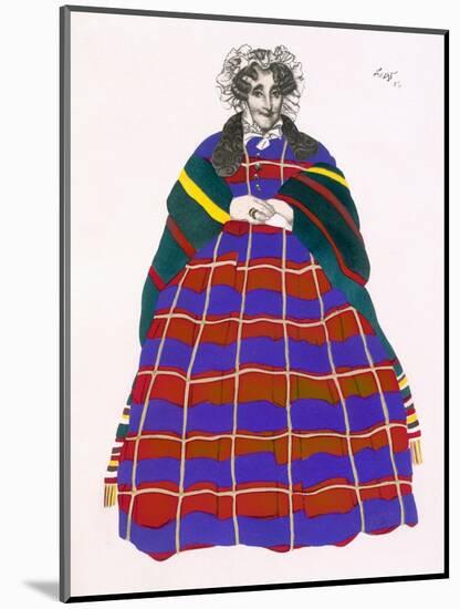 Costume Design for Madame Loenfowitch in Moscow in Olden Times, for the Spectacle of Russian Art-Leon Bakst-Mounted Giclee Print