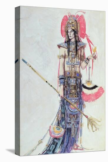 Costume Design for 'Montezuma', from the Operetta by Cecil Lewis on Paper)-Charles Ricketts-Stretched Canvas