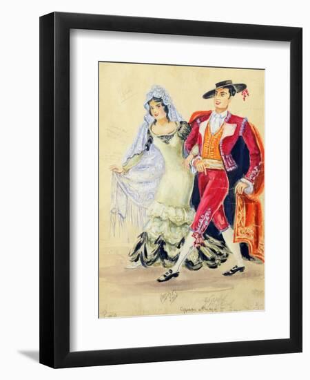Costume Design for Mozart's 'The Marriage of Figaro', 1936-Jakov Zinovyevich Stoffer-Framed Giclee Print