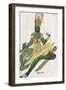 Costume Design for Nijinsky (1889-1950) for His Role as the 'Blue God', 1911 (W/C on Paper)-Leon Bakst-Framed Giclee Print
