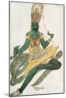 Costume Design for Nijinsky (1889-1950) for His Role as the 'Blue God', 1911 (W/C on Paper)-Leon Bakst-Mounted Giclee Print