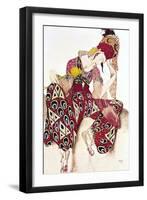 Costume Design for Nijinsky in the Ballet "La Peri" by Paul Dukas 1911-Leon Bakst-Framed Giclee Print