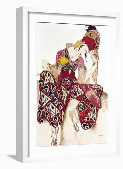 Costume Design for Nijinsky in the Ballet "La Peri" by Paul Dukas 1911-Leon Bakst-Framed Giclee Print