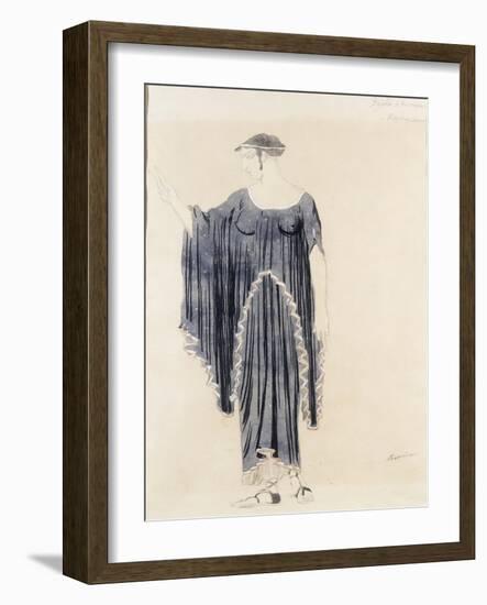 Costume Design for Oedipus at Colonnus- Antigone-Leon Bakst-Framed Giclee Print