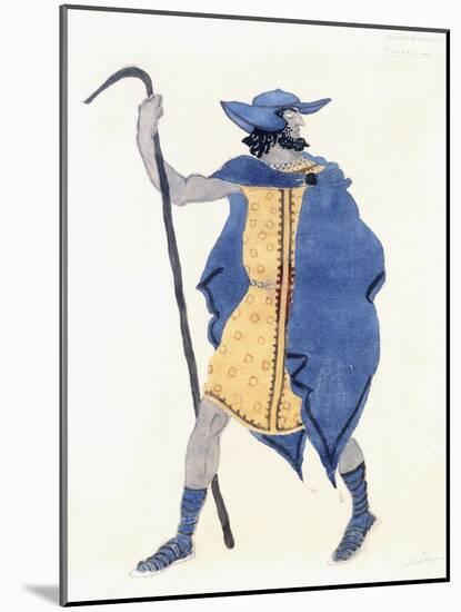 Costume Design for Oedipus at Colonnus- the Stranger-Leon Bakst-Mounted Giclee Print