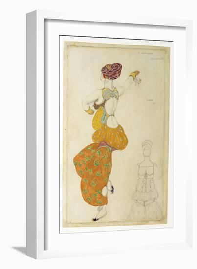 Costume Design for One of the Three Odalisques for 'Scheherazade', 1910-Leon Bakst-Framed Giclee Print