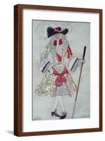 Costume Design For Prince Charming at Court, from Sleeping Beauty, 1921-Leon Bakst-Framed Giclee Print