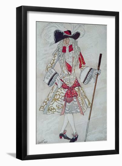 Costume Design For Prince Charming at Court, from Sleeping Beauty, 1921-Leon Bakst-Framed Giclee Print