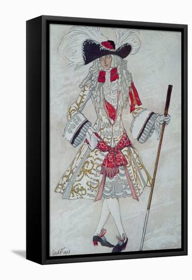 Costume Design For Prince Charming at Court, from Sleeping Beauty, 1921-Leon Bakst-Framed Stretched Canvas