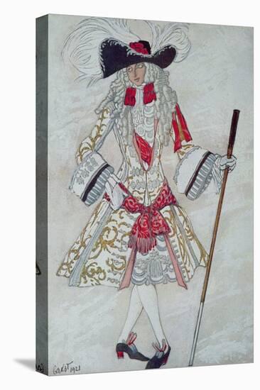 Costume Design For Prince Charming at Court, from Sleeping Beauty, 1921-Leon Bakst-Stretched Canvas