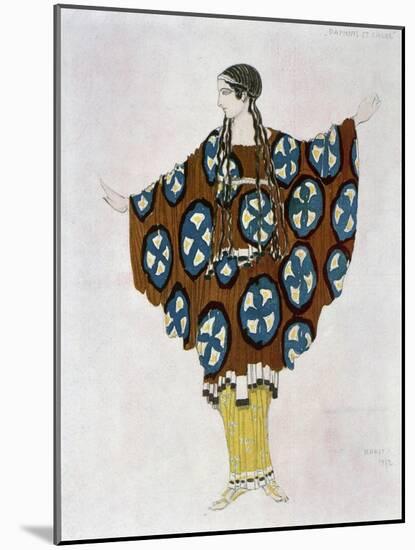 Costume Design for Ravel, from Daphnis and Chloe, C.1912-Leon Bakst-Mounted Giclee Print