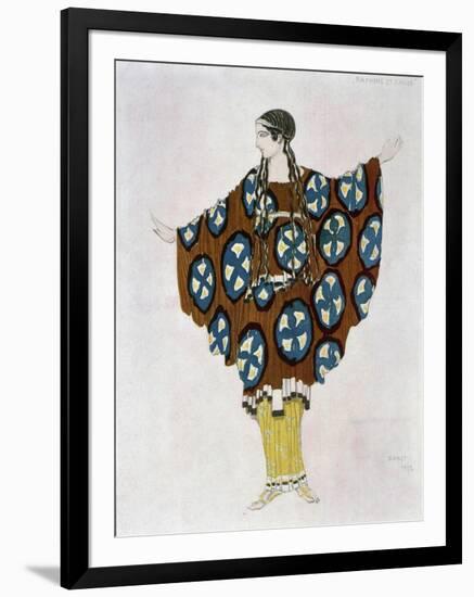 Costume Design for Ravel, from Daphnis and Chloe, C.1912-Leon Bakst-Framed Premium Giclee Print