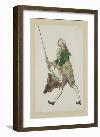 Costume Design for Rinaldo in the Ballet the Good-Humoured Ladies by Scarlatti, 1917-Léon Bakst-Framed Giclee Print