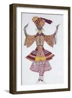 Costume Design for the Ballet Blue God, 1912-Léon Bakst-Framed Giclee Print