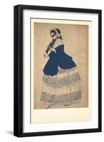 Costume Design for the Ballet Carnaval, 1910-Léon Bakst-Framed Giclee Print