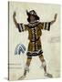 Costume Design for the Ballet Daphnis Et Chloé by M. Ravel, 1912-Léon Bakst-Stretched Canvas