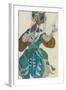 Costume design for the ballet Scheharazade by N Rimsky Korsakov, 1910-Leon Bakst-Framed Giclee Print