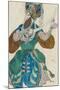 Costume design for the ballet Scheharazade by N Rimsky Korsakov, 1910-Leon Bakst-Mounted Giclee Print