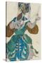 Costume design for the ballet Scheharazade by N Rimsky Korsakov, 1910-Leon Bakst-Stretched Canvas
