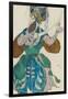 Costume design for the ballet Scheharazade by N Rimsky Korsakov, 1910-Leon Bakst-Framed Giclee Print