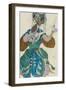 Costume design for the ballet Scheharazade by N Rimsky Korsakov, 1910-Leon Bakst-Framed Giclee Print