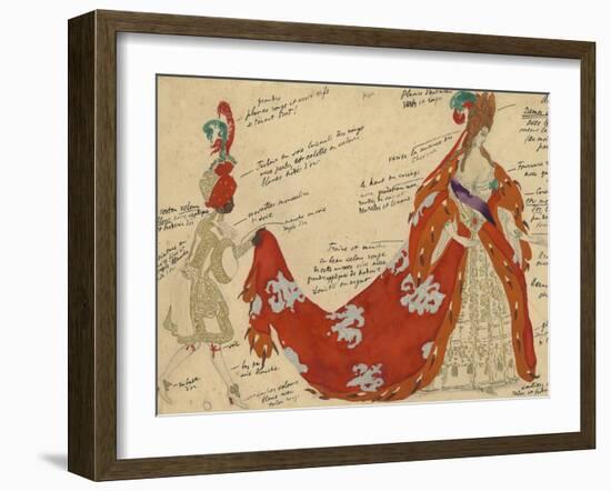 Costume Design for the Ballet Sleeping Beauty-Léon Bakst-Framed Giclee Print