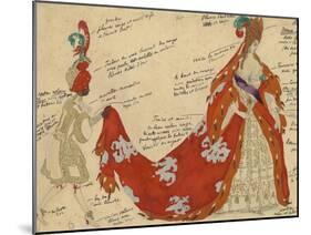 Costume Design for the Ballet Sleeping Beauty-Léon Bakst-Mounted Giclee Print