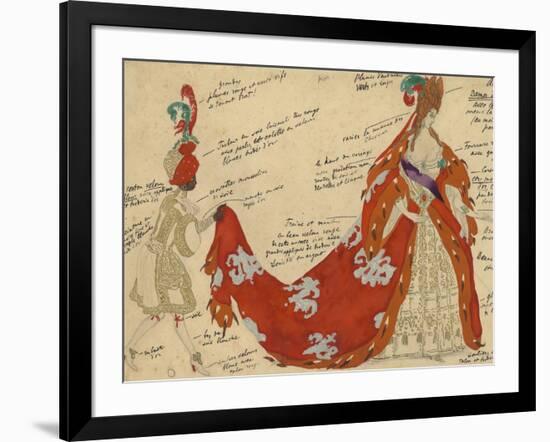 Costume Design for the Ballet Sleeping Beauty-Léon Bakst-Framed Giclee Print