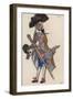 Costume Design for the Ballet the Good-Humoured Ladies by Scarlatti, 1917-Leon Bakst-Framed Giclee Print